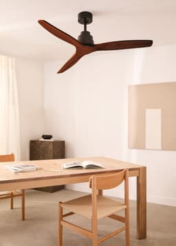 CREATE - Plafondventilator 40W silent Ø132 cm - Met Afstandsbediening - 6 Snelheden - Timer - Zomer/Winter functie - Zwart - WIND STYLANCE — thumbnail 4