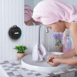BP® Douche Speaker - Badkamer Speaker - Shower Speaker - Draagbare Speaker - Bluetooth Speaker - Met Zuignap - Waterproof - USB Oplaadbaar - Zwart — thumbnail 4