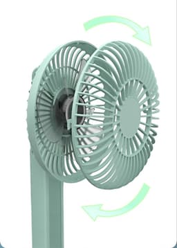 Tafelventilator Draadloos - Opvouwbaar-7 Uur - Mini Aircooler - Stille Ventilator - USB Fan - Vakantie - Wit — thumbnail 4