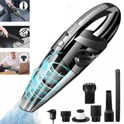 120W draadloze handstofzuiger voor in de auto - Auto stofzuiger - 6000 Pa zuigkracht - 2000 mAh - oplaadbaar voor auto, kantoor en thuis — thumbnail 1