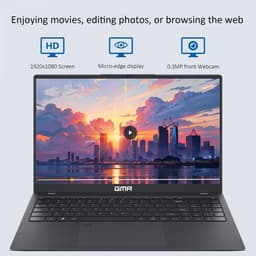 Office Laptop 15.6 Inch Full HD IPS - Intel N95 - 12GB DDR5 RAM - 512GB SSD - Windows 11 Pro - Microsoft Office 2024 - GMR Notebook voor Studie, School, Office, Internet, E-mail, Thuiswerken en Zakelijk Gebruik — thumbnail 3