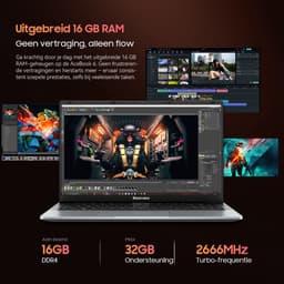 Blackview AceBook 6 Laptop - 15,6 inch Full HD - 16 GB RAM - 512 GB SSD - Intel N150 - Windows 11 Notebook - UHD Graphics - Grijs — thumbnail 5