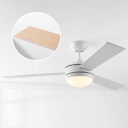 Witte plafondventilator Jinx met afstandsbediening incl. LED — thumbnail 2