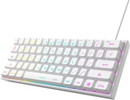MageGee TS91 - Gaming Toetsenbord - Gaming - RGB Keyboard - 60% Keyboard - TKL - Ergonomisch - Wit — thumbnail 1