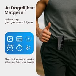 DynaBright - MP3 Speler met Bluetooth - Incl. Oordopjes en 32GB Geheugen - met Clip - MP3/MP4 - Voice Recorder Digitaal - met FM Radio - Zwart — thumbnail 5