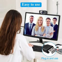 USB Webcam 720P HD – Met Ruisonderdrukking Microfoon – Plug & Play – PC Camera – Voor Laptop en Desktop — thumbnail 3