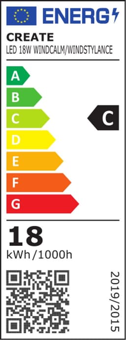 CREATE - Plafondventilator 40W silent Ø132 cm ABS - Met Verlichting drie temperaturen - Met Wandregelaar - Met Afstandsbediening - 6 Snelheden - Timer - Zomer/Winter functie - Wit - WIND CALM — thumbnail 2