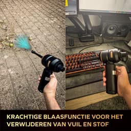 Auto Stofzuiger Draadloos - 18000PA Zuigkracht - Kruimelzuiger - Handstofzuiger - Kruimeldief - 9 Opzetstukken - HEPA Filter - Oplaadbaar - Snoerloos - Mini Stofzuiger - Airduster — thumbnail 5