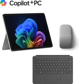 Microsoft Surface Pro - Copilot + Laptop + Pro Keyboard & Arc Muis - 12 inch Touchscreen - 16GB RAM/ 256GB SSD - Platinum — thumbnail 1