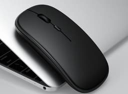 Draadloze LED Bluetooth Muis - Ergonomisch - RGB - Laptop en Gaming - Draadloos - Zwart — thumbnail 1