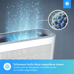 Luchtreiniger Premium met App - CADR 360 m³/u - Air Purifier XL - Luchtreinigers met HEPA Filter en Ionisator - Werkt tegen Huisstofmijt, Hooikoorts, Allergie - Silvergear — thumbnail 4