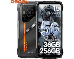 OSCAL PILOT 3 Robuuste Smartphone - 36GB RAM - 256GB ROM - 7500mAh - 6.78 Inch - Android 15 - IP68 Waterdicht -5G Dual SIM - NFC - Zwart