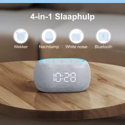 Neveda Digitale Wekker – White Noise Machine met Geluiden – Nachtlamp licht & Bluetooth Speaker – Brown Noise Machine - Voor Slaapkamer, Baby, Kinderen & Volwassenen — thumbnail 2