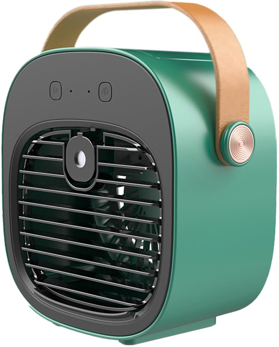Mini airco - Draagbare airco - Mobiele airco zonder afvoer - Mobiele airco voor slaapkamer - Mobiele airco - ventilator - 4000 mAh oplaadbare persoonlijke luchtkoeler - slaapkamer, reizen, kantoor, buiten, binnen - Groen — afbeelding 1