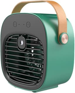 Mini airco - Draagbare airco - Mobiele airco zonder afvoer - Mobiele airco voor slaapkamer - Mobiele airco - ventilator - 4000 mAh oplaadbare persoonlijke luchtkoeler - slaapkamer, reizen, kantoor, buiten, binnen - Groen — thumbnail 1