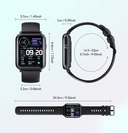 Belesy® QUOTE – Smartwatch Dames – Smartwatch Heren – Horloge – 1.69 inch Kleurenscherm – Stappenteller – Hartslagmeter – Bloeddrukmeter – Temperatuurmeting – Slaapmonitor – Sportmodus – Persoonlijke Wijzerplaat – Bluetooth 5.2 – Paars Goud — thumbnail 2