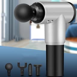 Massage gun - Zilver - Draadloos - Spierherstel en Relax massage — thumbnail 2
