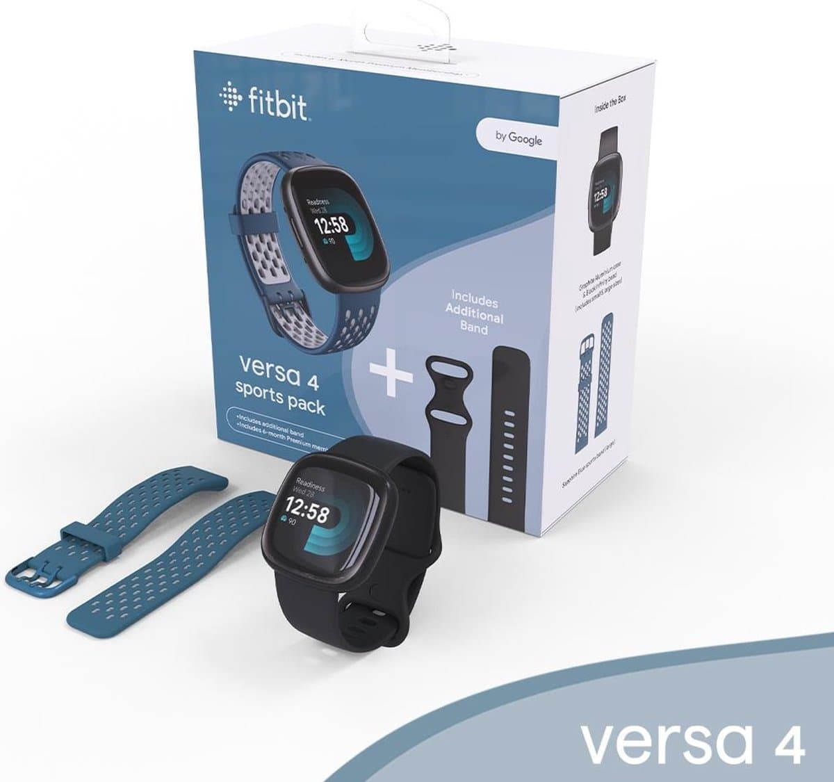 Fitbit Versa 4 AMOLED Grafiet GPS — afbeelding 1