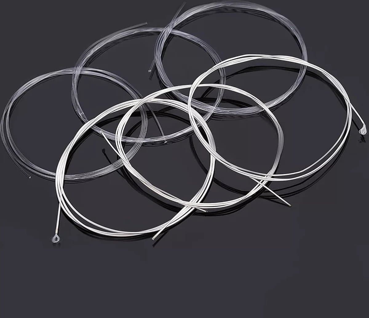 Set van 6 Klassieke Gitaarsnaren - Nylon Losse Snaren - 6 delig snarenspel - Snaren voor klassieke akoestische gitaar — afbeelding 1