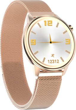 Belesy® MOON - Smartwatch Dames - Horloge - Stappenteller - Lichaamstemperatuur - Bloeddruk - Zuurstofgehalte - Ademhaling - Full Touch - Diverse Wijzerplaten - Mutli sport - Milanees - Staal - Rose Goud - Moederdag — thumbnail 1