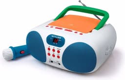 Muse MD-203KB - Boombox met radio/CD-speler en microfoon, kids, lichtblauw — thumbnail 4