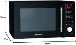 Vrijstaande magnetron - Oven met grill - Snel maaltijden bereiden - 8 automatische programma's - 26 Liter - Zwart — thumbnail 3