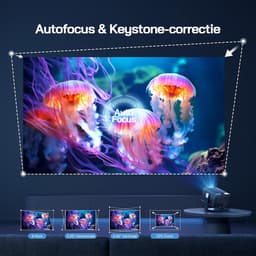 4K Smart Beamer - Netflix Ondersteuning - Autofocus en Keystone Correctie - 900 ANSI Lumen - WiFi 6 - Bluetooth 5.2 - 180° Verstelbare Standaard - Tot 300 Inch Scherm — thumbnail 5