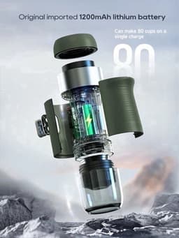 Koffiemachines - Koffiezetapparaat - Draagbare & Draadloze - Espresso Machine – Goed voor Auto & Camping – Geschikt voor Nespresso & Dolce Gusto Capsules - Groen — thumbnail 1