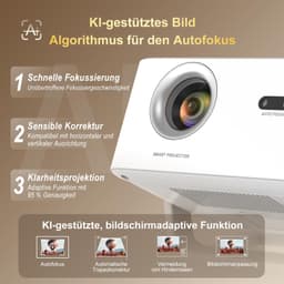 Mini Beamer 1920 x 1080 LED - WiFi 6 Android 14 Smart Projector - Draagbaar Lichtgewicht - HDMI USB Bluetooth - Voor Gaming Onderwijs Thuisbioscoop Zakelijk — thumbnail 2