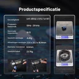Kiwi Ears Cadenza II - In-Ear Monitors - IEM - Dynamische Driver - Audiofiele Oordoppen - Verwisselbare Kabel - Universele Pasvorm - Blauw — thumbnail 2