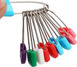 Multicolor veiligheidsspelden, 10st ambachtelijke naaien veiligheidsspelden Hold Locking Baby Kids jurk doek luier luier, kleur multifunctionele baby veiligheidsspeld — thumbnail 5