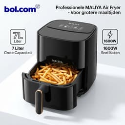Maliya Premium Air Fryer – Heteluchtfriteuse met Touchscreen – 7 Liter – 1600W – 8 Programma's — thumbnail 2
