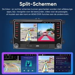 Awesafe Android 15.0 Autoradio - Geschikt Voor VW Volkswagen Golf 5 6 Polo Caddy Bora Jetta Touran Passat Scirocco - Draadloos Apple Carplay Android Auto - Ram 2GB + Rom 64GB - 7 inch HD Touchscreen - GPS Navigatie Bluetooth Wifi USB Type/C — thumbnail 2