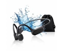 Tech Essentials Marine X9 - Sport oordopjes - Bone Conduction Headphone - Open Ear Oortjes - Draadloze Bluetooth Koptelefoon - Zwemmen - Hardlopen - 32GB Geheugen - IPX8 Waterdicht - Zwart