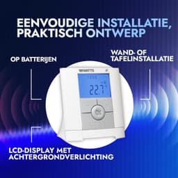 Watts BT-DP02-RF Draadloze Programmeerbare Thermostaat - Slimme Verwarmingsregeling - Digitale Temperatuurregeling - Compatibel met Watts Systemen — thumbnail 3