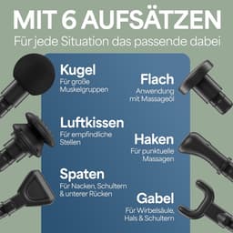SnelShoppen - Massagepistool met 6 Massagekoppen, 30 Snelheden, USB-C Aansluiting en LCD-Touchscreen - Spiermassageapparaat voor Diepe Weefselmassage — thumbnail 2