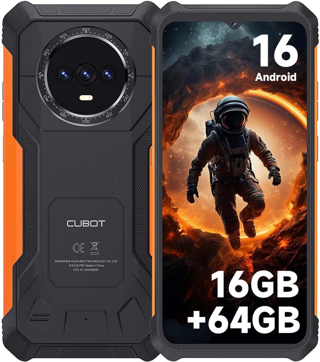 CUBOT Kingkong ES Pro Robuuste Smartphone - 6,56" - 16GB(6+10) RAM - 64GB ROM - 5100 mAh - Android 16 - IP68/IP69K - Face ID - Zwart — afbeelding 1