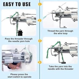 Tapijttuftpistool Black Set 2 - Aluminium En Kunststof - 5.5 Kg - Voor Tapijt Maken En Sculpturen - Handgereedschap — thumbnail 3