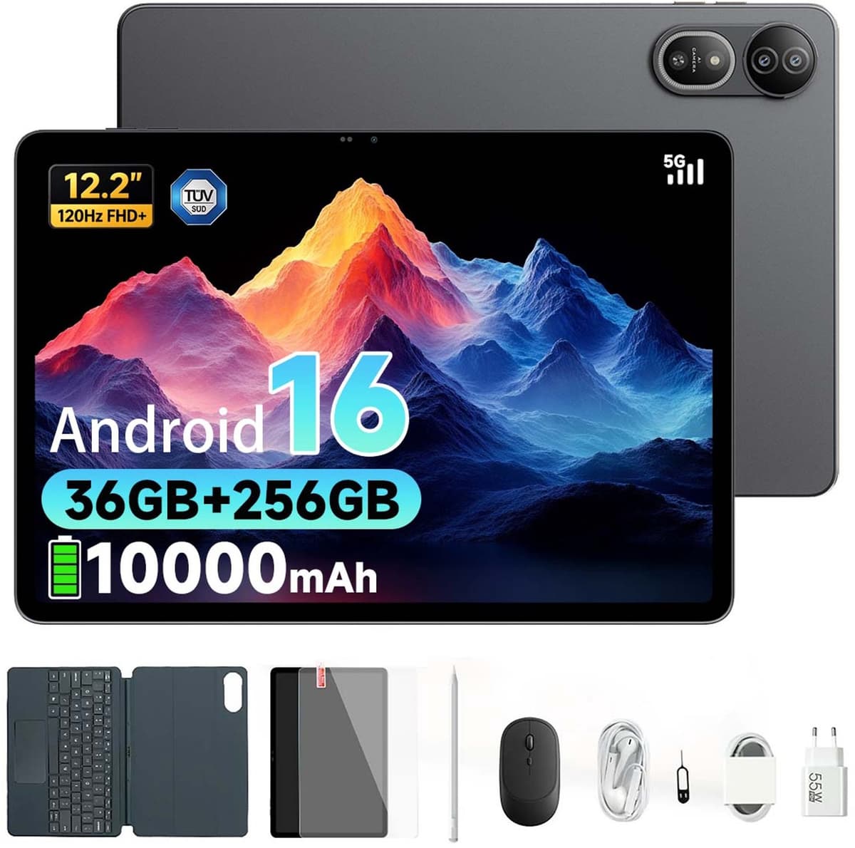 Blackview Mega 12 Tablet Grijs — afbeelding 1