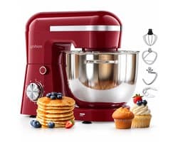 Gatson 1500W Keukenmachine - 10 Snelheden - 5L Mengkom - Dubbele Handvatten - Keukenrobot - Keukenmixer - Foodprocessor