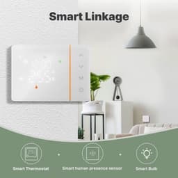 Thermostaat wifi 503, werkt op batterijen, wit, voor gasketel, wand- of inbouwmontage, box 502 en 503, wekelijkse programmering, touch-display 120 x 86 mm, app-besturing en handleiding (mogelijk niet — thumbnail 1