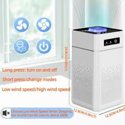 Niamora Luchtreiniger - Air purifier - Luchtreinigingsapparaat - Luchtzuiveringsapparaat - USB - Met aromatherapie - Rookgeurfilter. — thumbnail 3