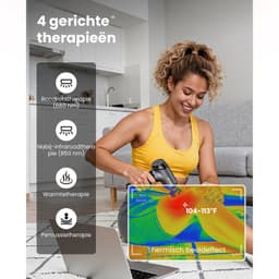 Professionele Percussie Massage Gun met Warmte en Rode LED Therapie — thumbnail 3