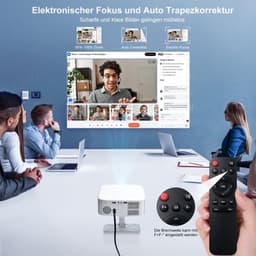 Beamer Draagbaar - Native 1080p Resolutie - 400 ANSI Lumen Helderheid - LED Technologie - Voor Thuisbioscoop - Smart Projector — thumbnail 3