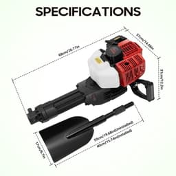 Benzine Tuinboomgraafmachine met 20-55 J Slagkracht — thumbnail 5