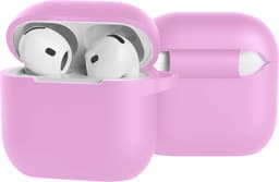 Jumada's Case Geschikt voor AirPods 4 Hoesje Hoes Siliconen Met Clip Cover - Hoesje Geschikt voor Apple AirPods 4 Hoes Siliconen - Flamingo — thumbnail 2