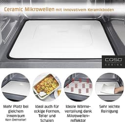 Testwinnaar Magnetron met Grill - 25 Liter Capaciteit, Keramische Bodem voor Gelijkmatige Verdeling, Koken op Twee Niveaus — thumbnail 3