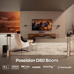 ULTIMEA Poseidon D80 Boom - 7.1 Dolby Atmos Soundbar - Draadloze Subwoofer & Surround Speakers - Home Cinema - HDMI eARC - Soundbar voor tv - Zwart — thumbnail 2