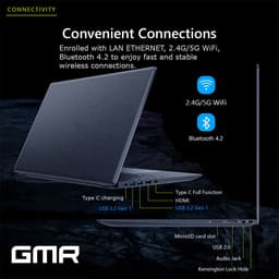 GMR Laptop 15.6 Inch Full HD IPS | Intel Core i5 | 12GB DDR5 RAM | 512GB SSD | Windows 11 Pro | Zakelijke Laptop | Studenten Laptop | Thuiswerk Laptop | Office Laptop | Notebook — thumbnail 4