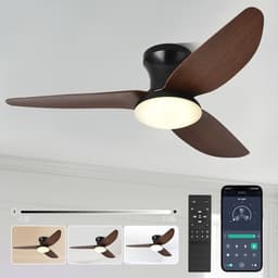 MUPOO Smart Plafondventilator met verlichting Ø100 cm - Dimbaar - APP & Afstandsbediening - 60W - 6 Snelheden - 3000-6000 K - Geheugenfunctie - Timer - Zomer/Winter functie - Modern - Woonkamer Slaapkamer Kantoor — thumbnail 1